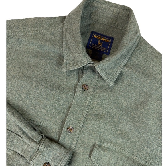 Woolrich Other - Woolrich Green Flannel Button Down Shirt Gorpcore‎ Cabin Heritage Long Sleeve Lg